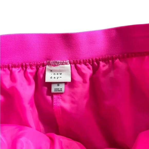 Hot Pink Tulle Flowy Midi Skirt - Picture 5 of 6